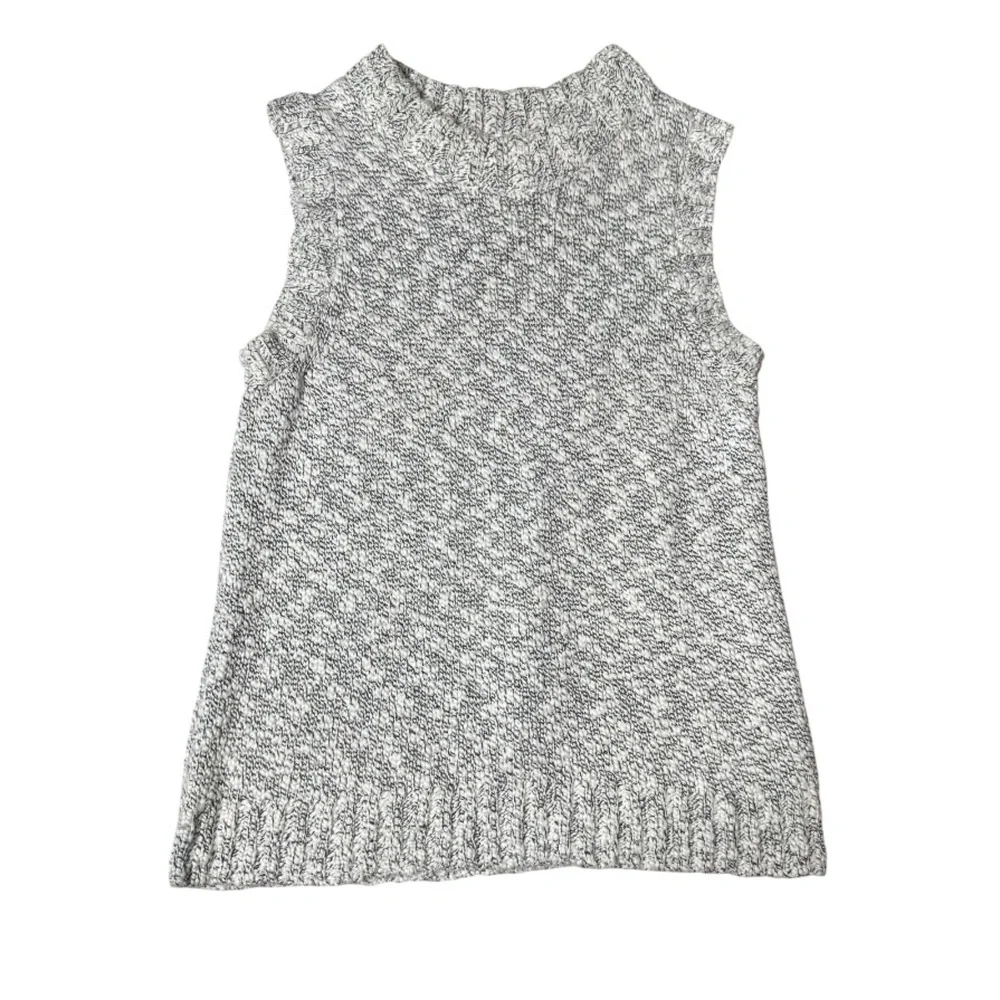 NAADAM Marled Sleeveless Mock Neck Sweater Vest size L
